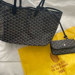 Goyard Tote with pouch & dust bag - Black 🔥🖤